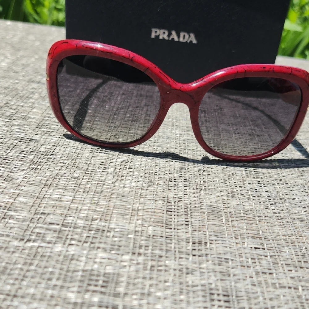Prada Red Sunglasses - Picture 14 of 15